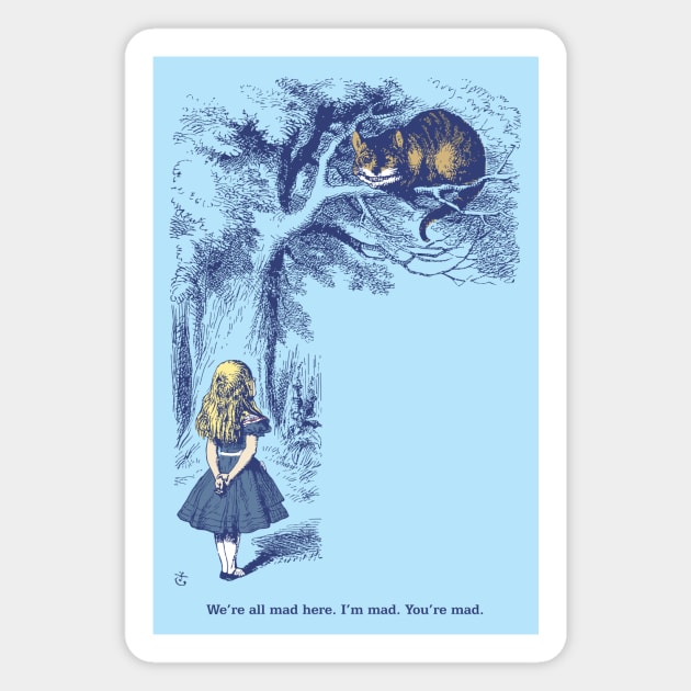 Alice and the Cheshire Cat Magnet by SarahMurphy